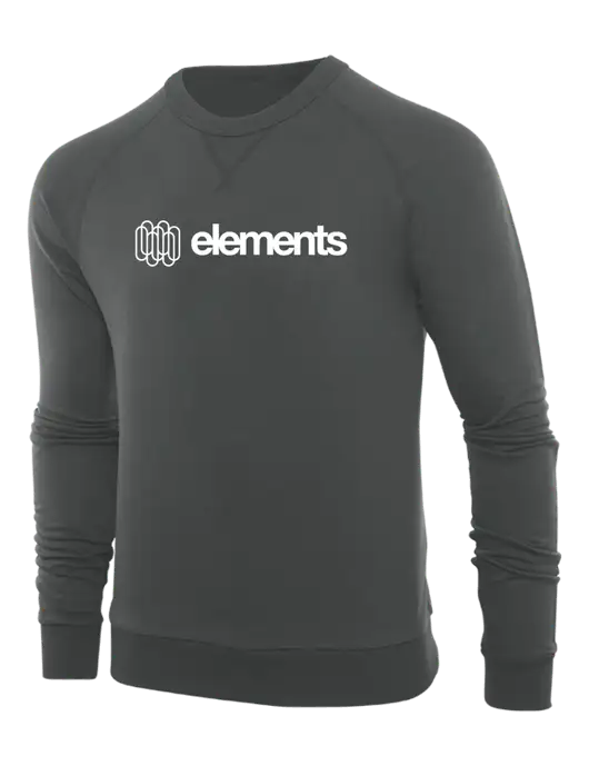 Allmade Charcoal Grey Organic French Terry Crewneck Sweatshirt w/Elements Logo
