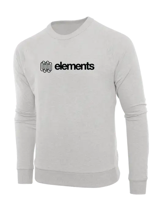 Allmade Granite Grey Heather Organic French Terry Crewneck Sweatshirt w/Elements Logo