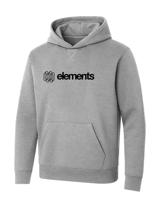 Allmade Granite Grey Heather Organic French Terry Pullover Hoodie w/Elements Logo