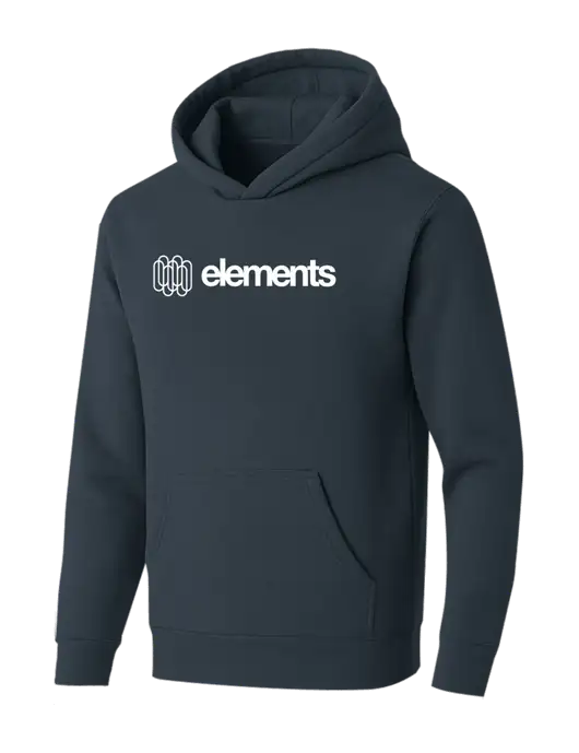 BELLA+CANVAS Dark Grey Sponge Fleece Pullover Hoodie w/Elements Logo