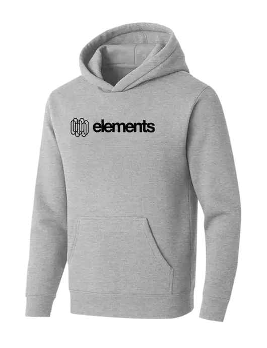 BELLA+CANVAS Light Grey Heather Sponge Fleece Pullover Hoodie w/Elements Logo