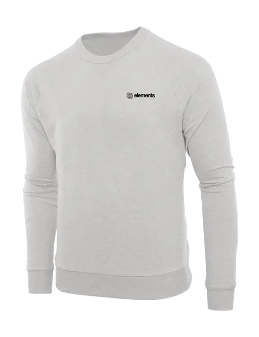 Allmade Granite Grey Heather Organic French Terry Crewneck Sweatshirt w/Elements Logo