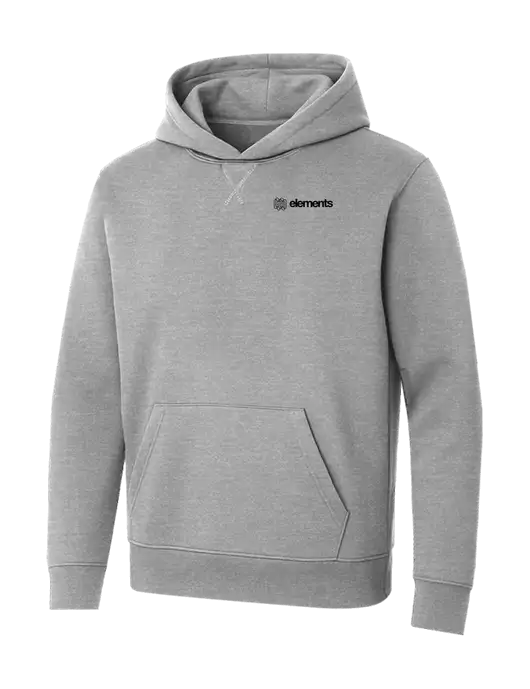 Allmade Granite Grey Heather Organic French Terry Pullover Hoodie w/Elements Logo