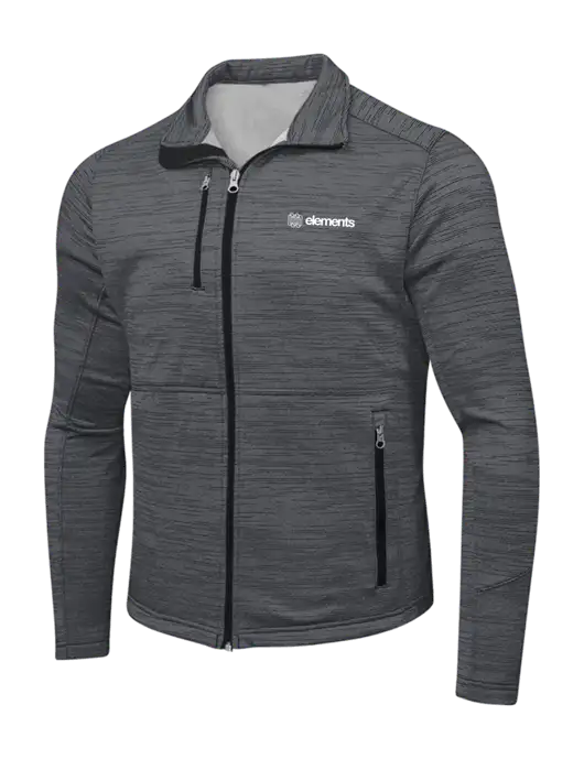 Dark Grey Digi Stripe Fleece Jacket w/Elements Logo
