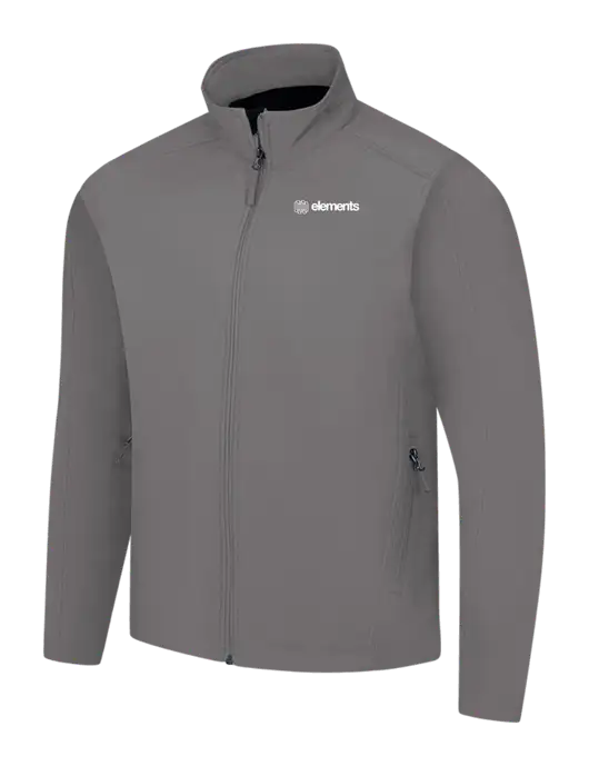 Medium Grey Core Soft Shell Jacket w/Elements Logo
