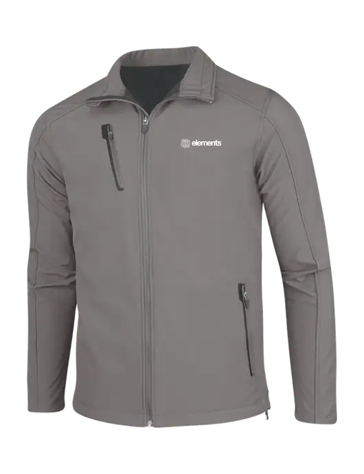 Medium Grey Welded Softshell Jacket w/Elements Logo