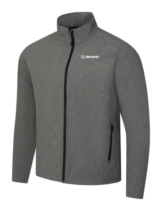 Medium Grey Heather Core Soft Shell Jacket w/Elements Logo
