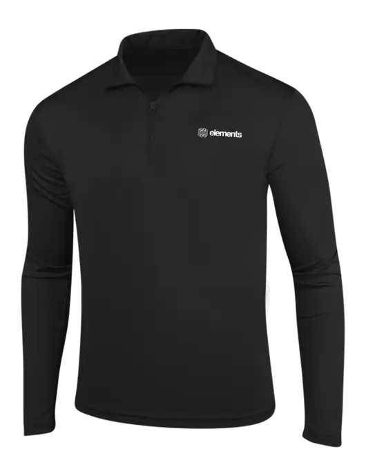 Black PosiCharge Competitor 1/4 Zip Pullover w/Elements Logo