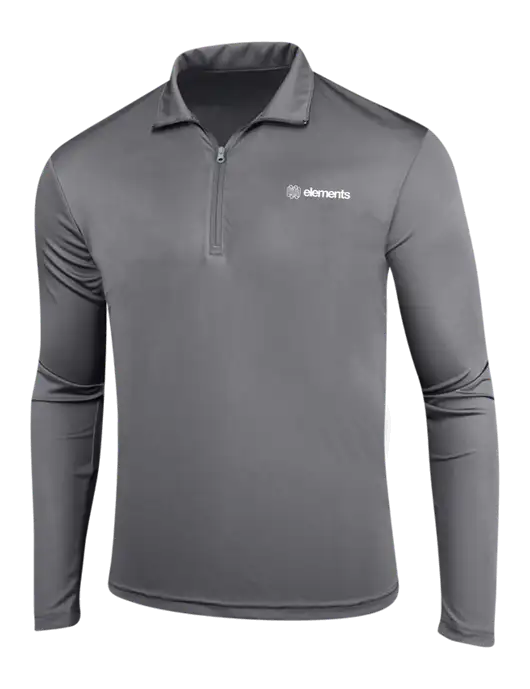 Medium Grey PosiCharge Competitor 1/4 Zip Pullover w/Elements Logo