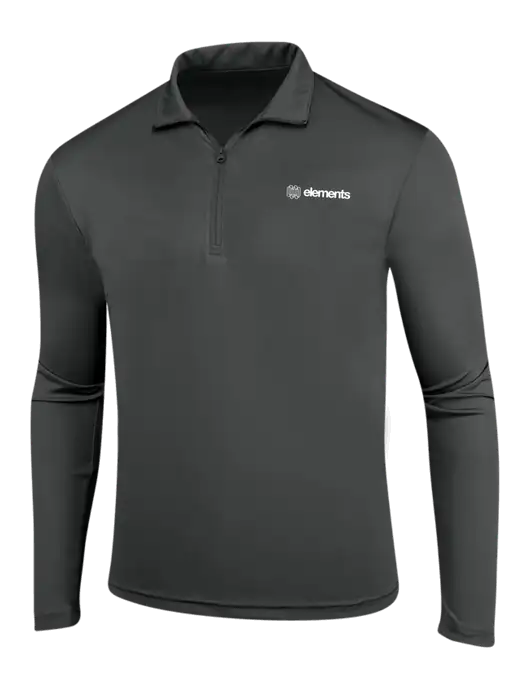 Dark Grey PosiCharge Competitor 1/4 Zip Pullover w/Elements Logo