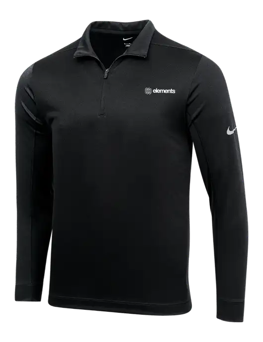 NIKE Black Dry 1/2 Zip Cover-Up w/Elements Logo