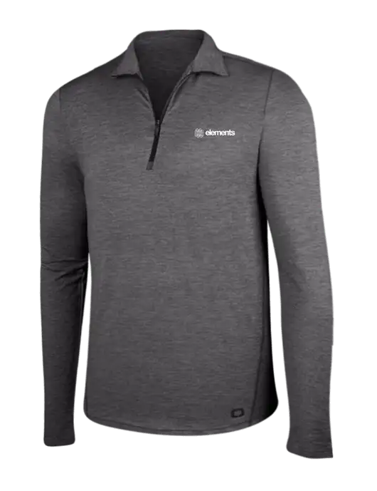 OGIO Gear Grey Heather Endurance Force 1/4 Zip w/Elements Logo