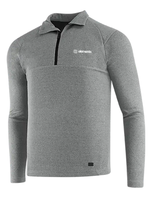 OGIO Petrol Grey Heather Transition 1/4 Zip Pullover w/Elements Logo