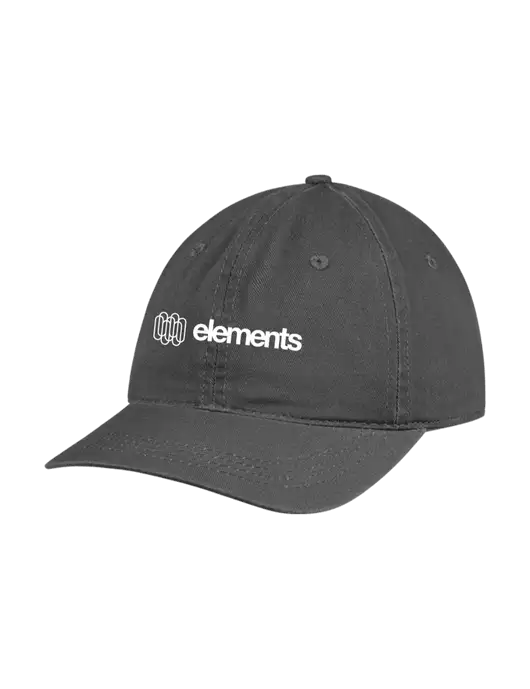 Garment Washed Unstructured Twill Charcoal Cap w/Elements Logo