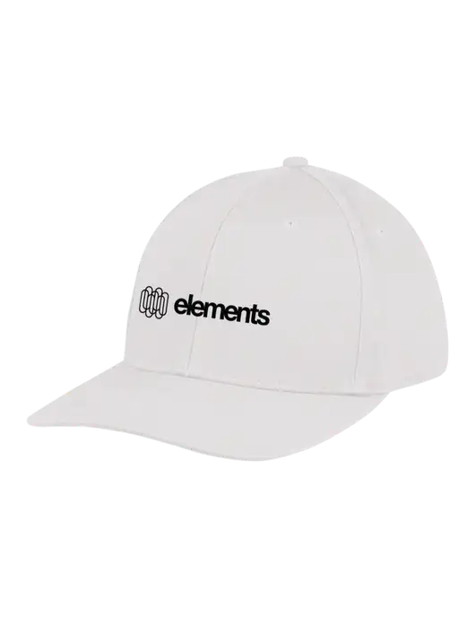 Premium Modern Structured Twill White Snapback Cap w/Elements Logo
