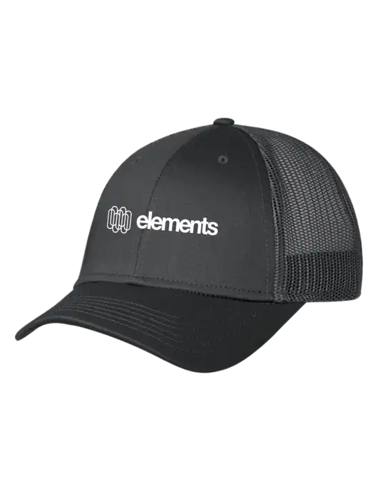 Charcoal Mesh Trucker Cap Snap Back w/Elements Logo