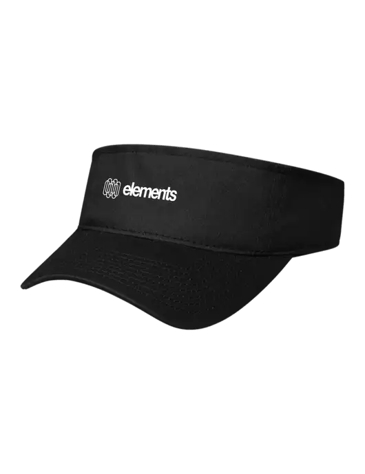 Black Cap Visor w/Elements Logo