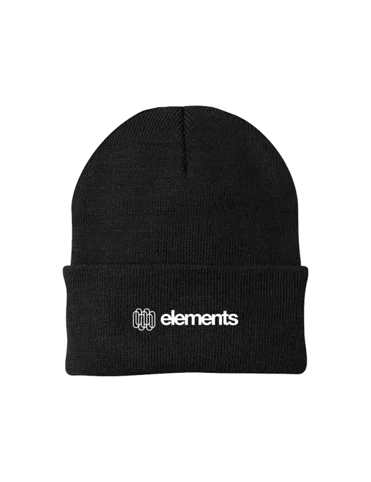 Black Knit Cap w/Elements Logo