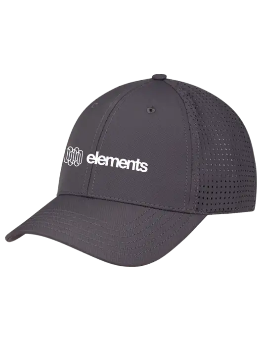 Charcoal Performance Stretchable Cap Hook & Loop w/Elements Logo