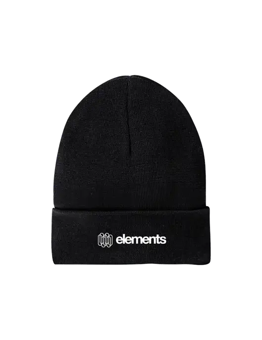 Recycled Black Beanie w/Elements Logo