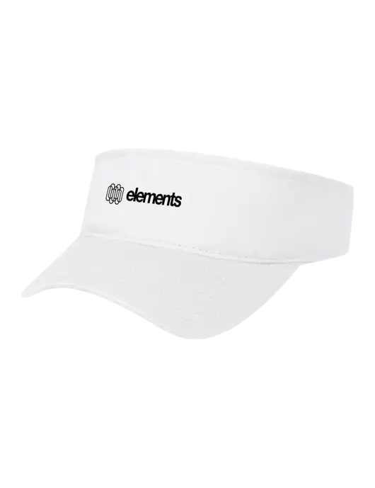 White Cap Visor w/Elements Logo