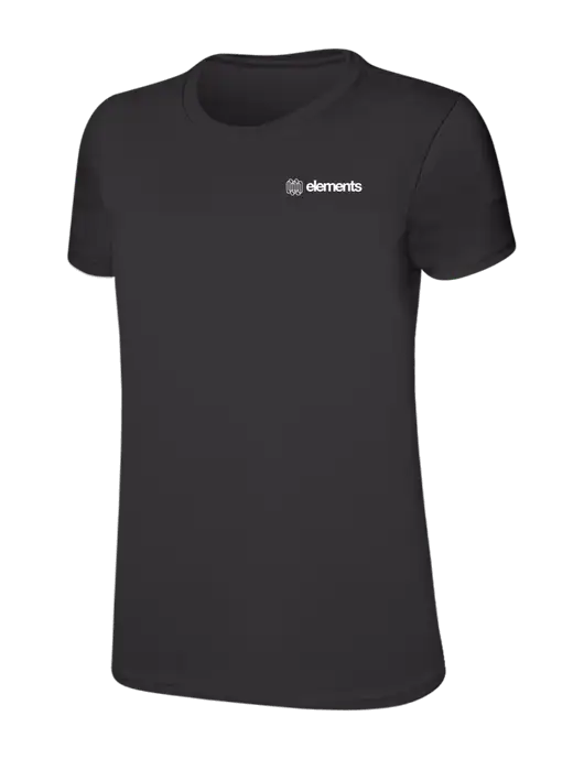Womens Ring Spun Charcoal 4.5 oz T-Shirt w/Elements Logo