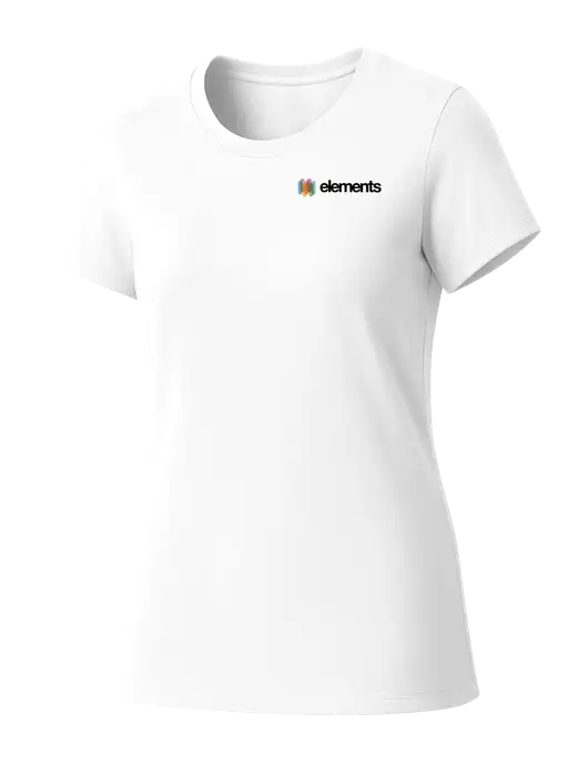 Womens Seriously Soft White T-Shirt w/Elements Logo