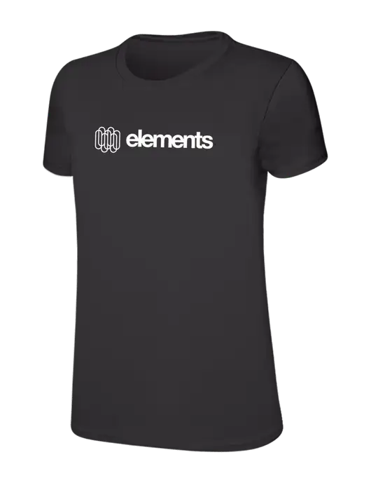 Womens Ring Spun Charcoal 4.5 oz T-Shirt w/Elements Logo