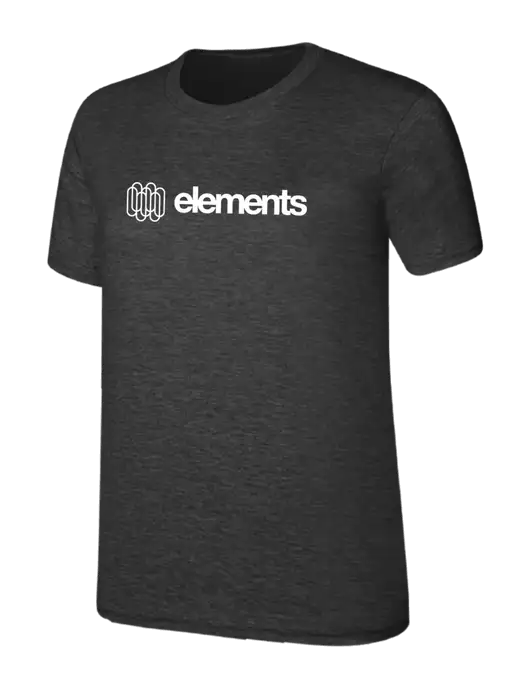 Womens Ring Spun Dark Heather Grey 4.5 oz T-Shirt w/Elements Logo