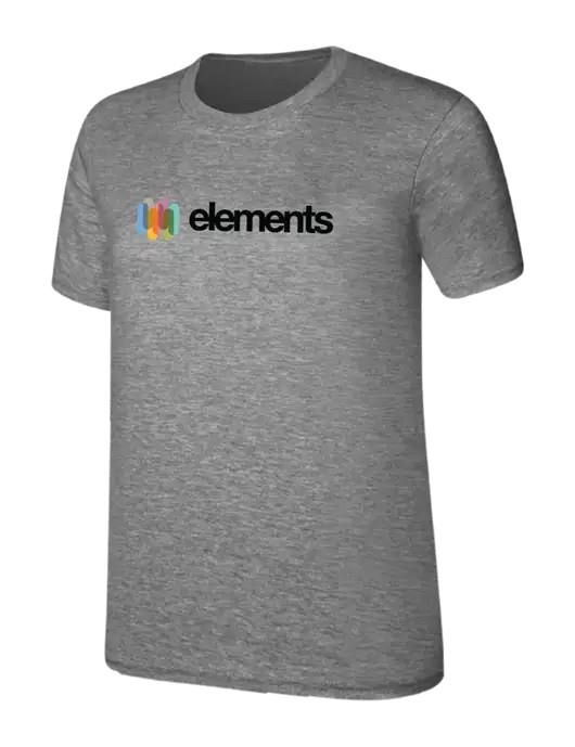 Womens Ring Spun Light Grey Heather 4.5 oz T-Shirt w/Elements Logo
