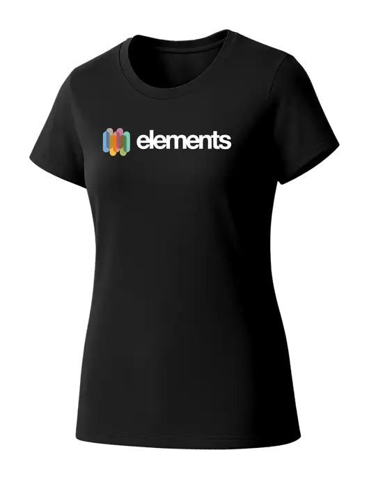Womens Seriously Soft Black T-Shirt w/Elements Logo
