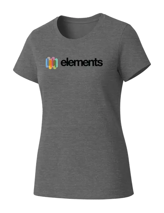 Womens Seriously Soft Grey Frost T-Shirt w/Elements Logo