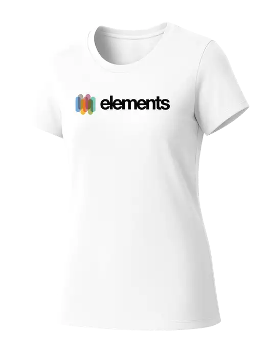 Womens Seriously Soft White T-Shirt w/Elements Logo
