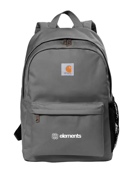 Carhartt Grey Canvas Backpack w/Elements Logo