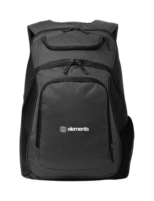 Executive Graphite Heather/Black Laptop Backpack w/Elements Logo