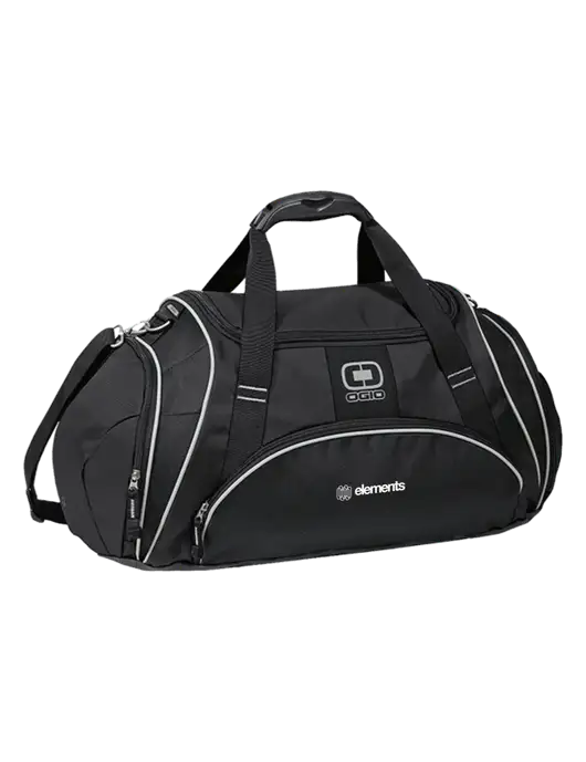 OGIO Black Crunch Duffel
 w/Elements Logo