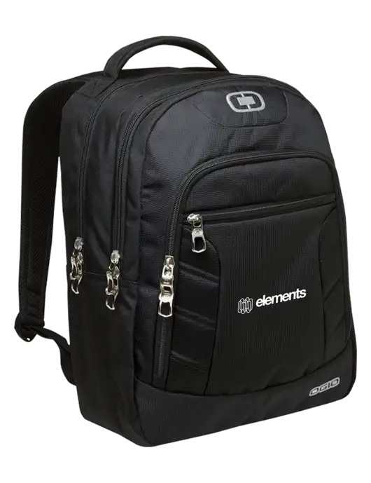 OGIO Black/Silver Colton Laptop Backpack
 w/Elements Logo