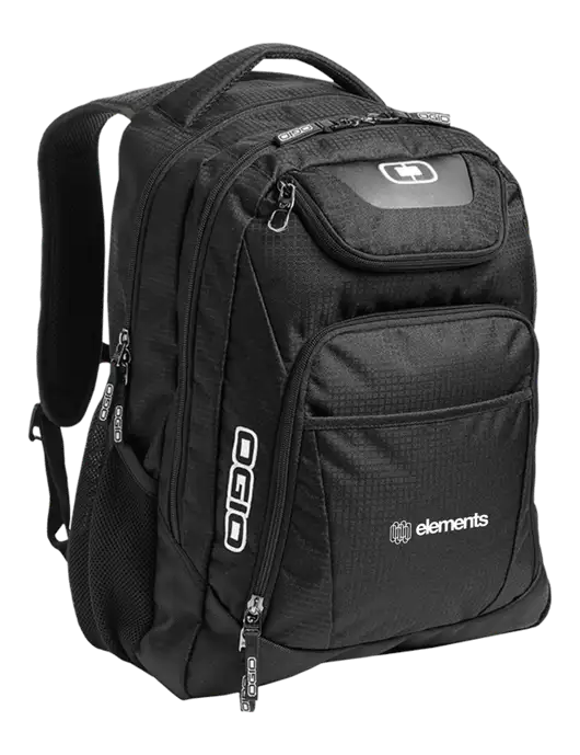 OGIO Black/Silver Excelsior Laptop Backpack w/Elements Logo