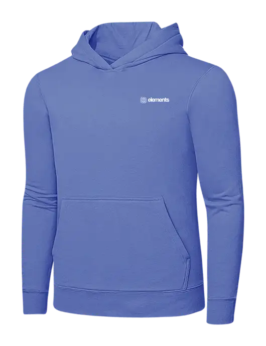 Carolina Blue 7.8 oz Ring Spun Hooded Sweatshirt w/Elements Logo