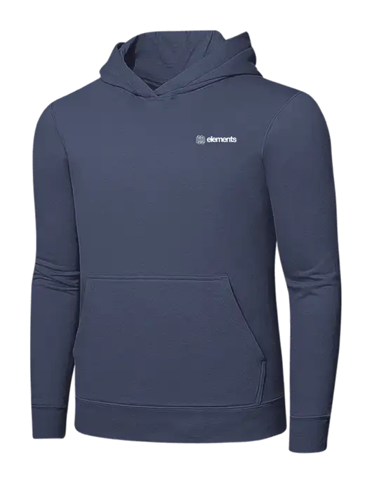 Steel Blue 7.8. oz Ring Spun Hooded Sweatshirt w/Elements Logo