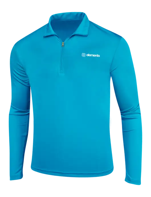 Sapphire Blue PosiCharge Competitor 1/4 Zip Pullover w/Elements Logo