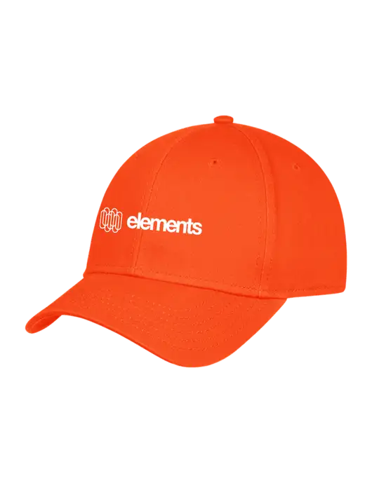 Orange Structured Cap Hook & Loop w/Elements Logo