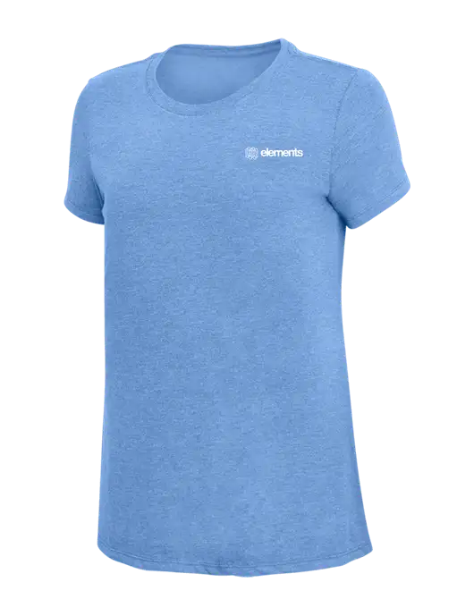 Womens Simply Soft Maritime Frost 4.5oz Poly/Combed Ring Spun Cotton T-Shirt
 w/Elements Logo